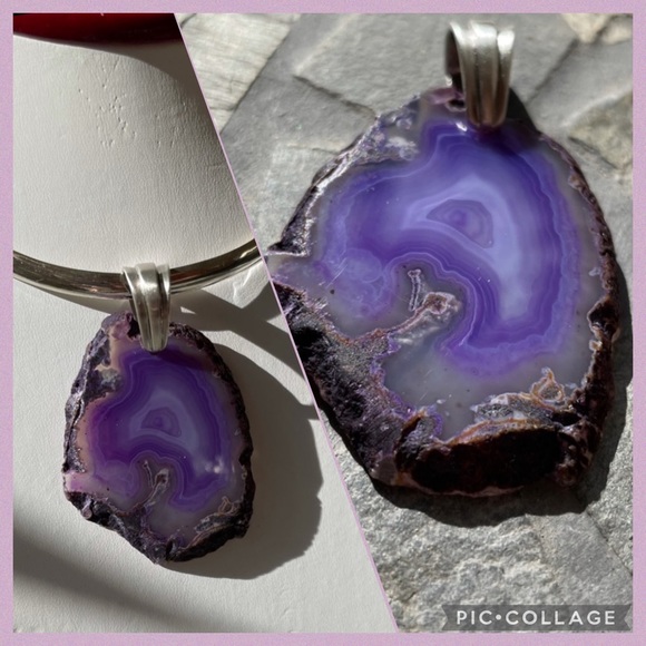 Agate S925 sterling silver pendant - Picture 10 of 10